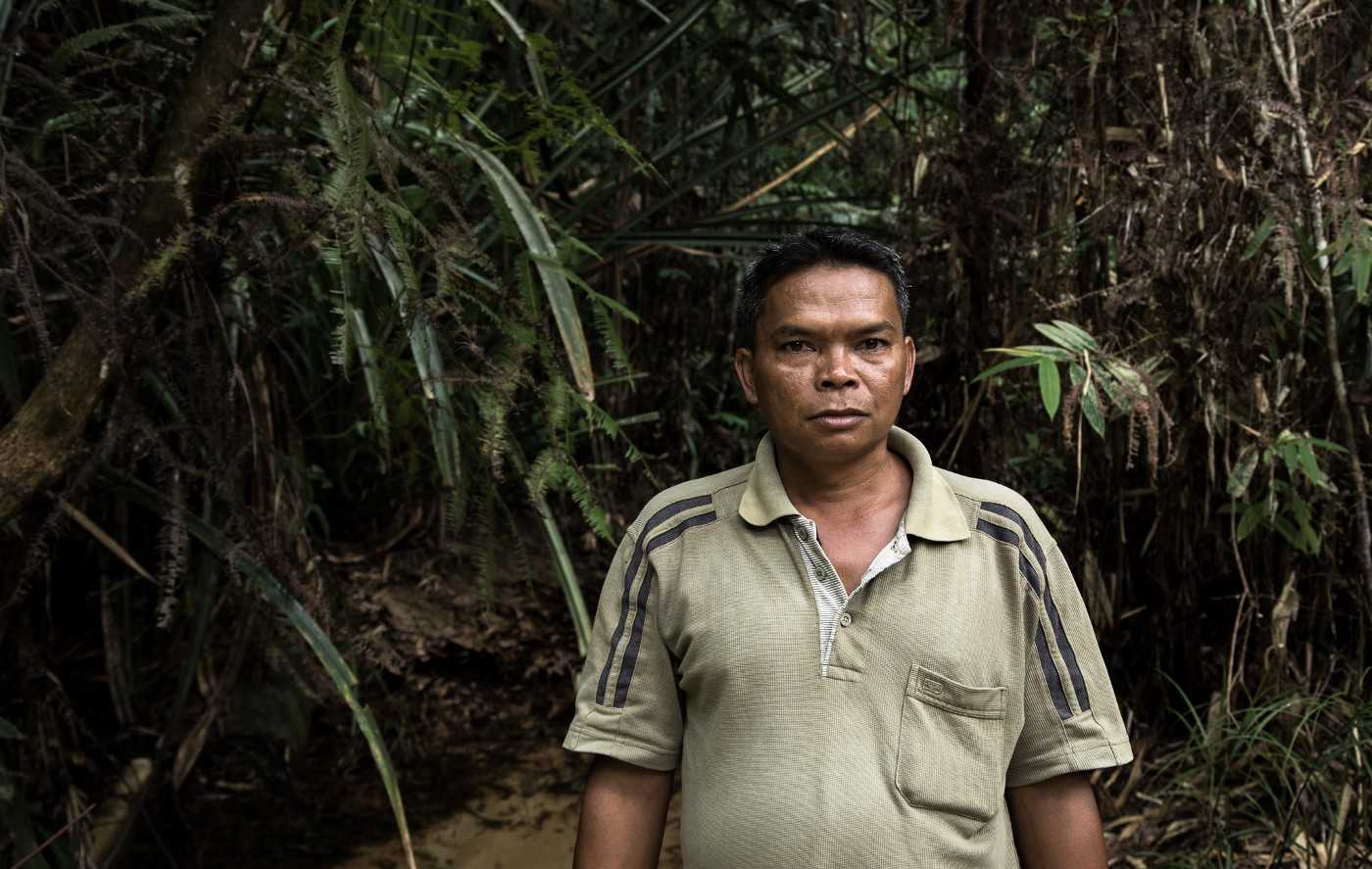 Photo of Kardie, head of Tumbang Pajangei village in Gunung Mas
